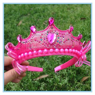 China Cloth Hot Sales Factory Wholesale Hair Band Girls Princess Crown Headband for sale