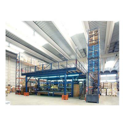 China Industrial Mezzanine Floor Multi Level Corrosion Protection Platform Steel Racking for sale