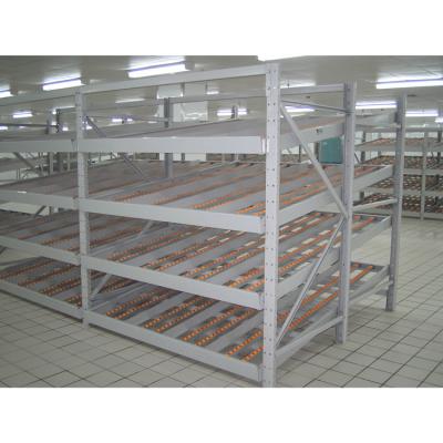 China Corrosion Protection Roller Racks Warehouse Pallet Rack Cardboard Flow Racking Logistic System for sale