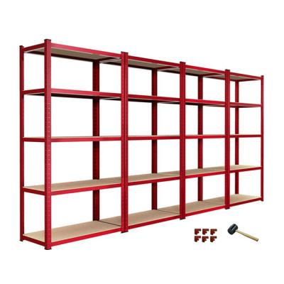 China Corrosion protection light duty rack and angle steel shelving also with boltless rivet shelving for sale