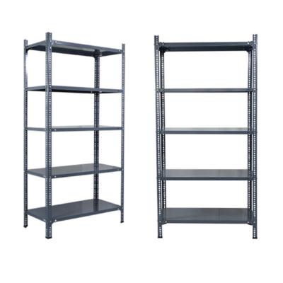 China Supermarket Warehouse Punched Steel Shelving Slotted Corner Shelving Units for sale