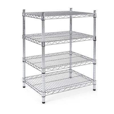 China Corrosion Protection Durable 6 Layer Height Adjustable Chrome Wire Customized Shelving For Kitchen Bathroom for sale