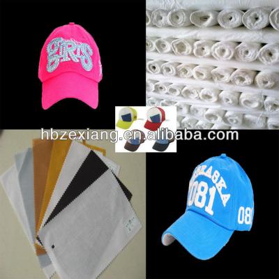 China 80%Polyester elastic PE and 20%cotton woven cap interlining for sale