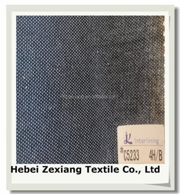 China Hand Feeling Adhesive Hard Cap Woven Interlining for sale