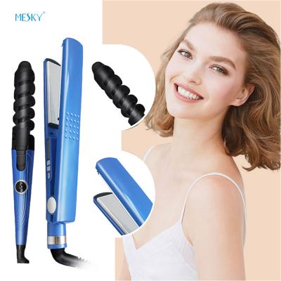 China Mesky Hair Straightener Iron Fashion Commercial Fast Ceramic Flat Hair Straightener Professional Mesky Flat Iron for sale