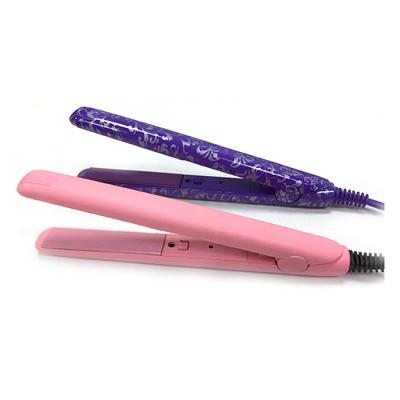 China Mini Size Iron Hair Straightener Ceramic Bling Flat Iron Hair Straightener For Traveling 0.5 Inch for sale