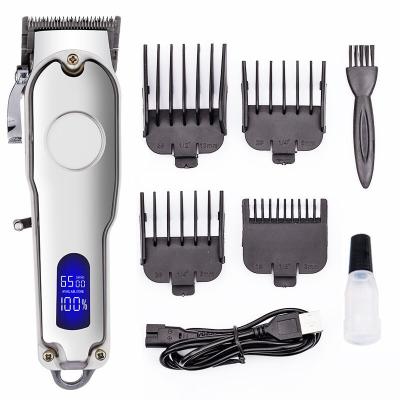 China High Quality Power Display Professional RV LCD Hair Clipper Electric Cordless Barber Hair Clipper Trimmer for sale