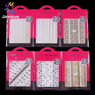 China 2015 plastic new gold nail art sticker, nail art products for sale