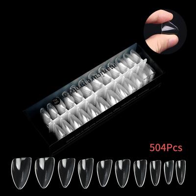 China Easy Apply.popular Clear Transparent Long Press On Nail Tips 100 Pcs Press On Nails Private Label for sale