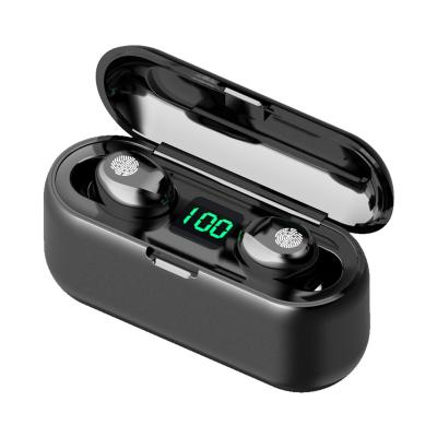 China Waterproof TWS (True Wireless Stereo) F9 LED Display Earbuds Noise Canceling Earbuds 2000mAh Power Bank TWS Bluetooth Earphone for sale