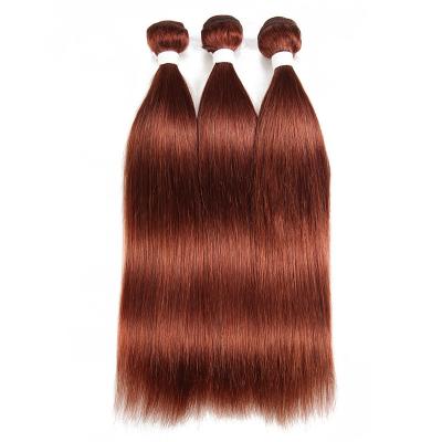 China No Shedding/No Tangle/Soft/Shiny Grade 10A Brazilian Straight Hair Weave #33 Top Color Bundle for sale