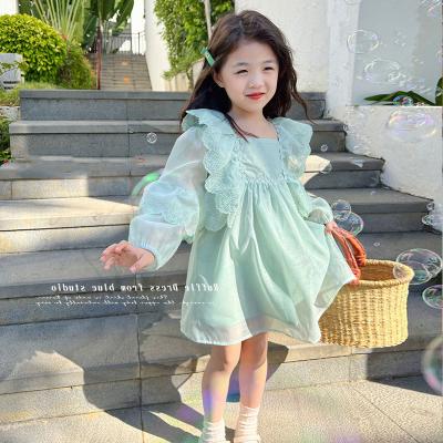 China New Anti-wrinkle spring dress 2022 Korean style sweet baby fashionable long sleeve loose skirt for sale