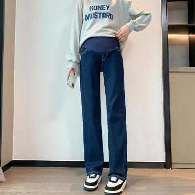 China Pregnant Women Breathable Straight Leg Jeans Children Loose Use Spring And Autumn Leg Pants Wide Leg Long Pants for sale