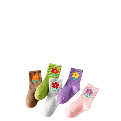 China Chinese style design fashion color good quality slouch cute children's 100% flower socks socks - flower for sale