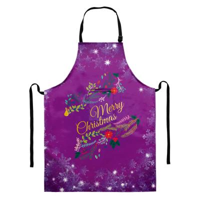 China WholesaleMerry Christmas Washable Cheap Apron Set With Logo Custom Fashionable Women Painter Kitchen Aprons for sale