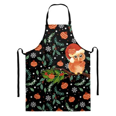 China Washable Restaurant Accessories Wholesale Kitchen Aprons Custom Print Merry Christmas Promotion Chef Apron For Designer for sale