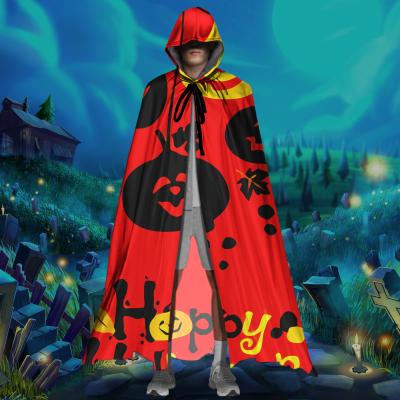 China Cosplay Party Props 3D-printed Custom Deluxe Hooded Cape/Yellow Hooded Adult Costume Red Halloween Pattern - One Size, Adult Male and for sale