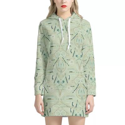 China Anti-wrinkle Hoodies dresses mod plus size tribal print long sleeve fashion 2021 new style Hoodies dresses wholesale for sale