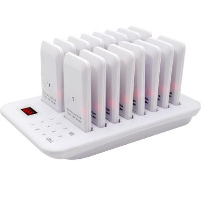 China Coaster Beepers Receiver +1 Touch White Keypad Restaruant/Transmitter Cafe 16 Long Range Wireless Queue System Hotel/Restaurant Equipments en venta