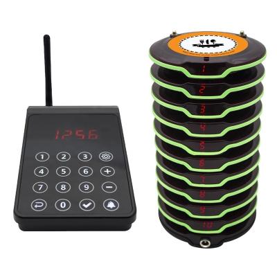 China Restaurant CATEL 1 to 10 Coaster Beeper Meal Extractor Queue Radio Calling System Receiver for Restaurant Cafe en venta