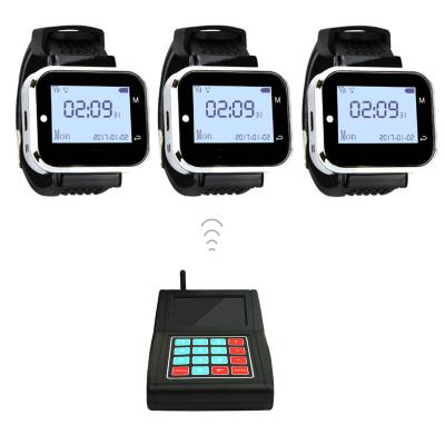 China Food Restaurants Restaurant Kitchen Radio Calling System, Wrist Watch Beeper with Call Button, Call Bells for sale