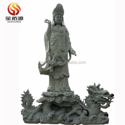 China ORIENTAL kuan yin statue on dragon for sale