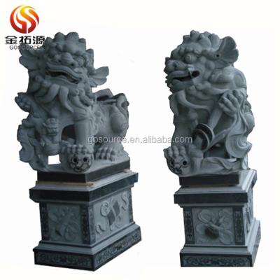 China Large Chinese Garden Decoration Lion Stone Statue for sale