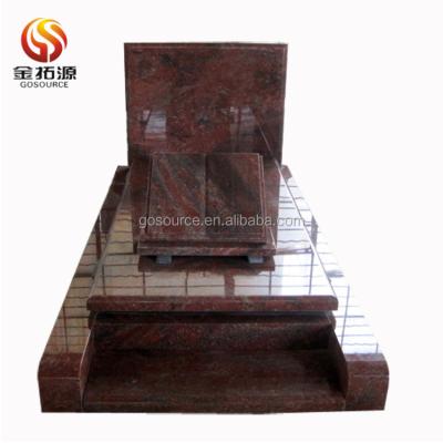 China EUROPEAN France Style Red Granite Headstone for sale