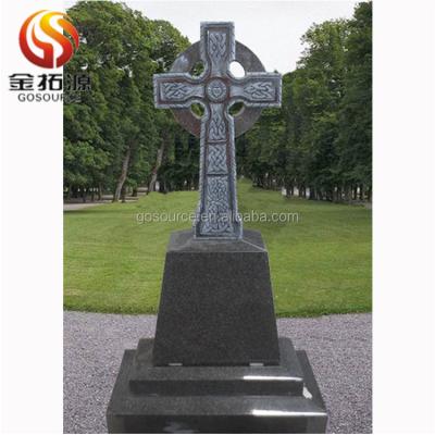 China EUROPEAN MADE Celtic Cross Upper Antique Headstone for sale