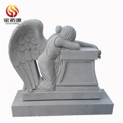 China Traditional Cemetery Weeping Angel Headstones Price for sale