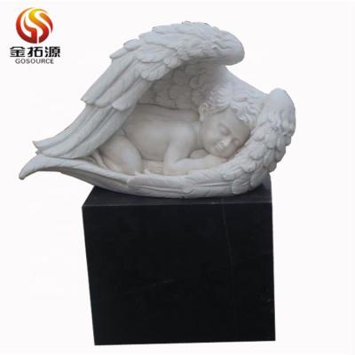 China Western Marble The Sleeping Baby Angel Figurines for sale