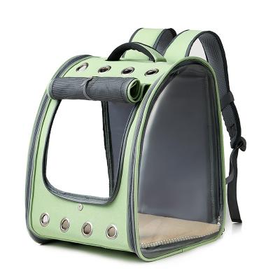 China Viable Clear PVC Cat Carrier Backpack Pet Carrier Bag Travel Pet Bag For Dogs for sale