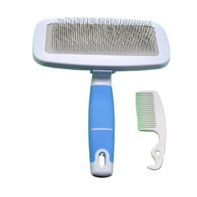 China Comb Pet Hair Removal Comb Double Sided Blades Fur Dematting Trimmer Brush Grooming Tool for sale