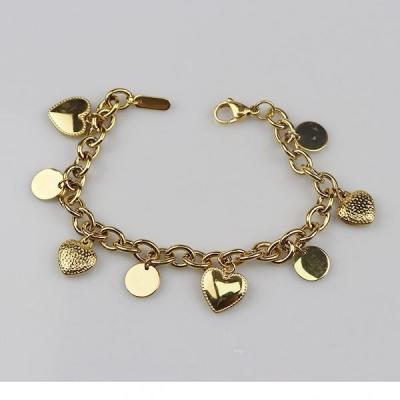 China Stainless Steel New Arrivals Charm Stainless Steel Bracelet Gold Plated for sale