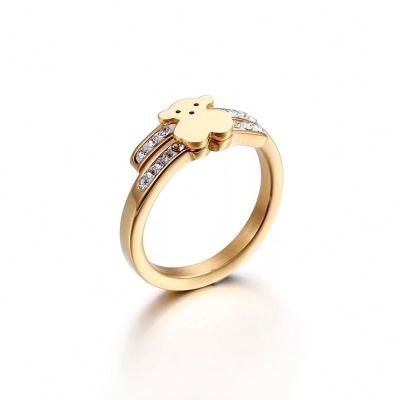 China Good Quality Stainless Steel Bear Ring Stainless Steel Ring Without Stones for sale