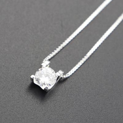 China Fashion Factory 6mm Fork Setting Opal Stone Delicate Short Thin 925 Women's 2019 Sterling Silver Necklace for sale