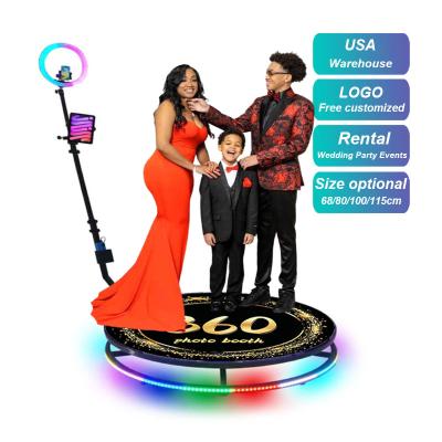 China Durable Silent Part Photo Booth Auto Motor 360 Manual Rotating Metal Reinforced Platform with Software Remote Control 360 Booth for sale