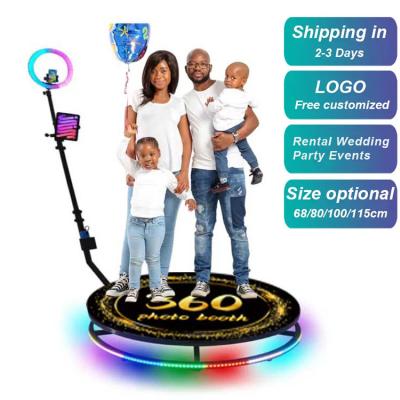 China Auto Part Anti Shake Lead Glass 2022 New USA Warehouse 360 ​​Adjustable Photo Booth With Rotating Stand for sale