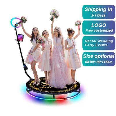 China Custom Glossy Design Safety Party Vinyl Photobooth DHL Fast Shipping 360 Photo Booth With Internal Battery for sale