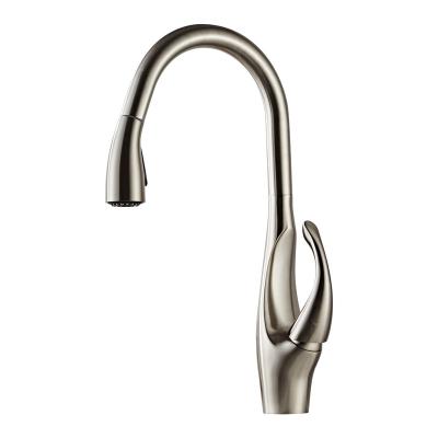 China YUNDOOM Faucets OEM Wenzhou Kitchen Water Metered Faucet Nickel Hot Cold Brushed Pull Down Brass Kitchen Faucet Torneira Kitchen Sink Faucet for sale