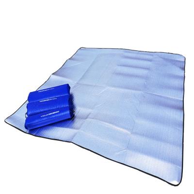 China Ultralight Portable Camping Picnic Aluminum Outdoor Mat Waterproof And Warm Double-sided Aluminum Film Moisture-Proof Mat for sale