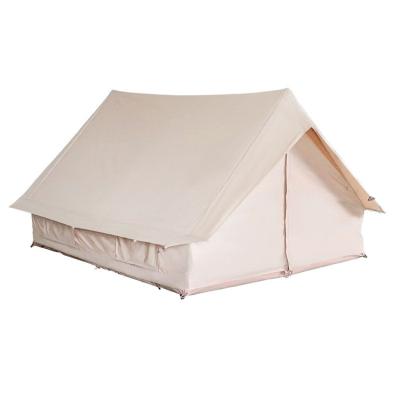 China Diagonal tying type outdoor camping indian camp tent cabin tent thick cotton gutters double tent for sale