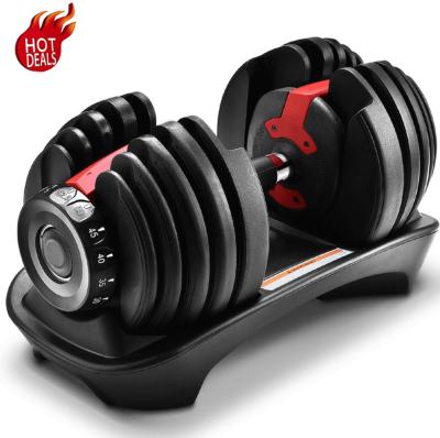 China Home Use Wholesale Home Gym Fitness Weighs Dumbells 40kg 1 Set Adjustable Dumbbells for sale