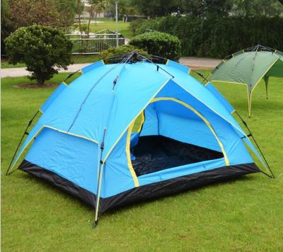 China Automatic Waterproof Family Tent Camping Outdoor Waterproof Cabin UV Shed Large Tents(HT6034) for sale