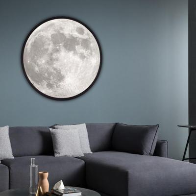 China Home Custom Creative Magic Round Mirror Led Night Light Modern Professional Wholesale Moon Mirror Table Lamp for sale