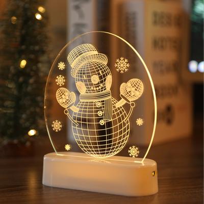 China Wholesale Customized Modern 3D Illusion Lamp Christmas LED Night Light Touch Table Desk Lamp Animal Color Changing for sale