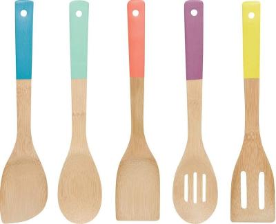 China Hot Selling Sustainable Kitchen Tool Wood Utensils Set Wood Cookware Set Wood Steel Kitchen Utensils for sale