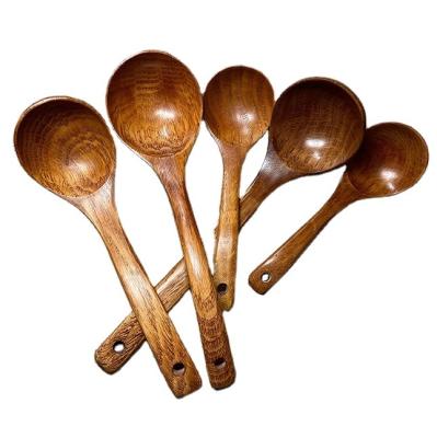 China Sustainable Wooden Spoon Shovel Set Kitchen Utensils Soup Spoon Big Tableware Home for sale