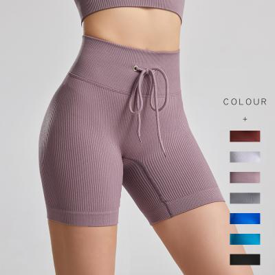 China Wholesale designer breathable Active Drawstring Peach butt crack! crack! polyester womens biker shorts for sale