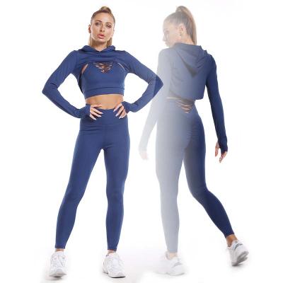 China New Breathable Fashion Butt Workout Gym Fitness Activewear CRAC! crack! 3 Piece Women's Yoga Square for sale